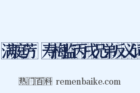 满庭芳·寿梅监丙戌兄弟反义词是什么意思的图片